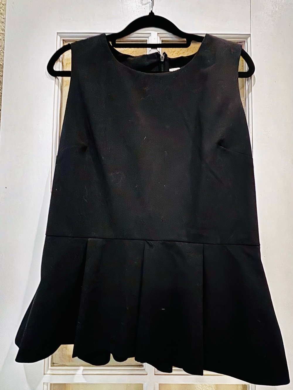 Calvin Klein Black Sleeveless Peplum Top